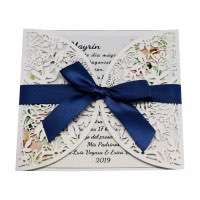 Square Marriage Card Wedding Supplies Rose Invitation Celebration Invitation Laser Cut
